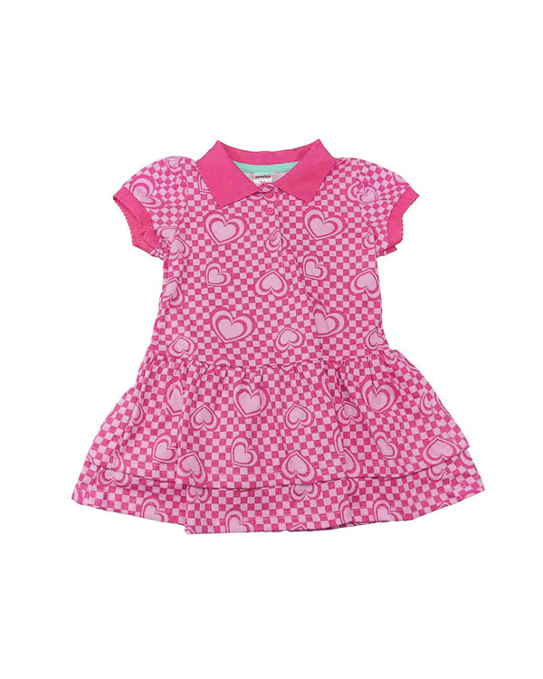 Vestido para recien nacida niña Cuadro Corazon