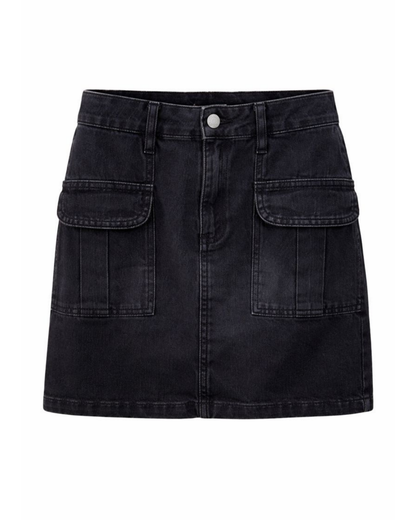 Falda Infantil en Denim Negro