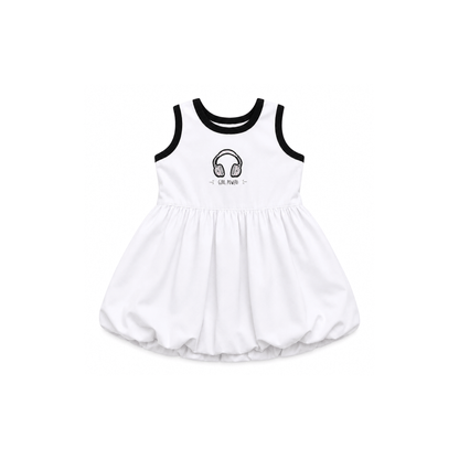 VESTIDO INFANTIL BLANCO - NIÑA - COLECCIÓN VIBRAS URBANAS