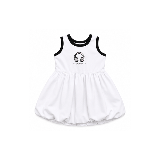 VESTIDO INFANTIL BLANCO - NIÑA - COLECCIÓN VIBRAS URBANAS