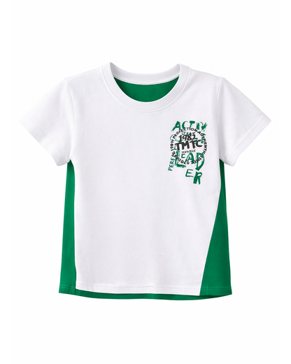 Camiseta Niño Estampado Active Leader Verde