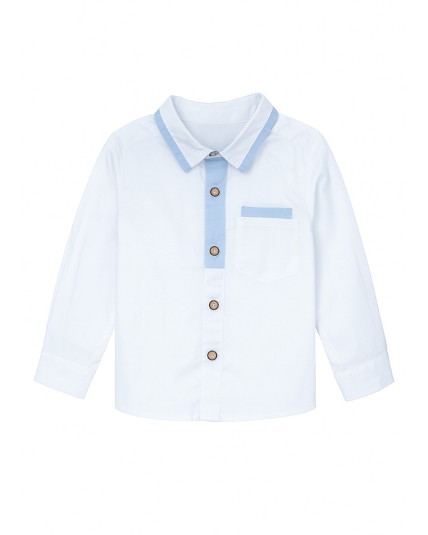 CAMISA INSERTO NIÑO COLOR BLANCO