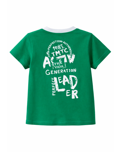 Camiseta Niño Estampado Active Leader Verde