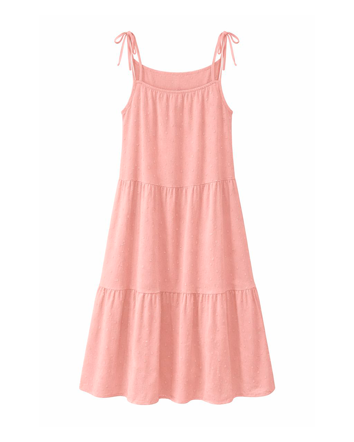 Vestido Infantil Largo Rosa con Tirantes Ajustables
