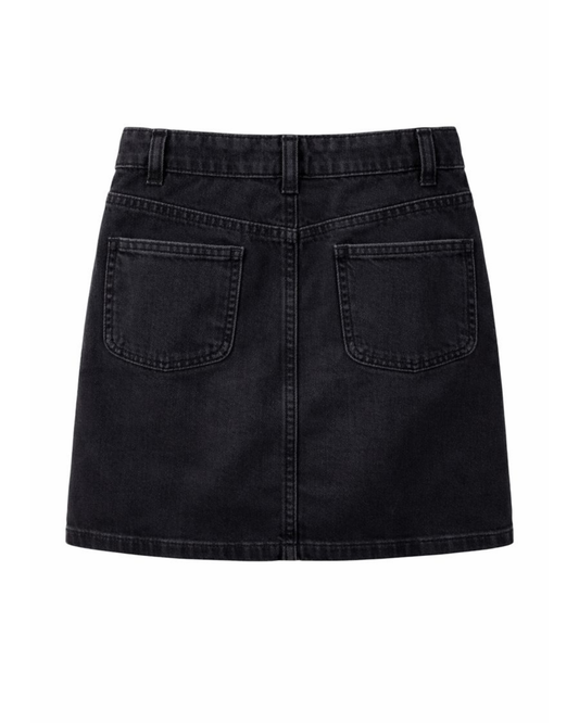 Falda Infantil en Denim Negro