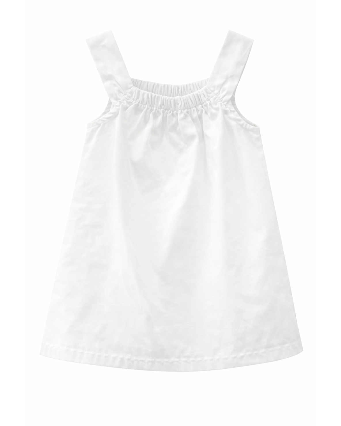Vestido Infantil Blanco sin Mangas y Estampado Inferior