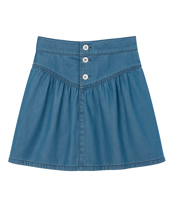 Falda Infantil Azul con Botones