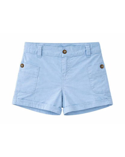 Short Infantil Azul Claro Tipo Cargo