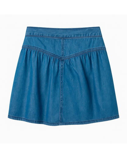 Falda Infantil Azul con Botones