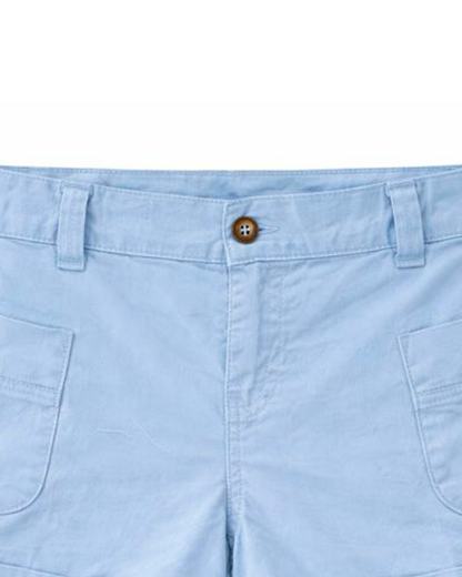 Short Infantil Azul Claro Tipo Cargo