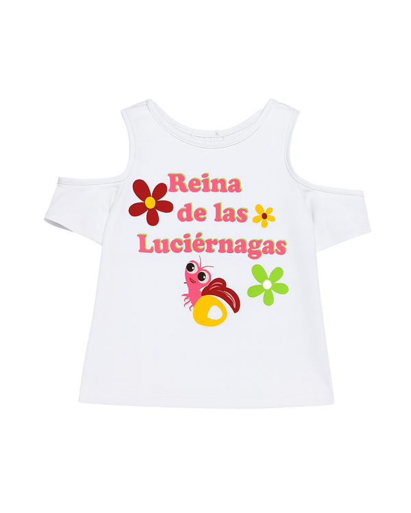 Blusa Blanca Con Estampado