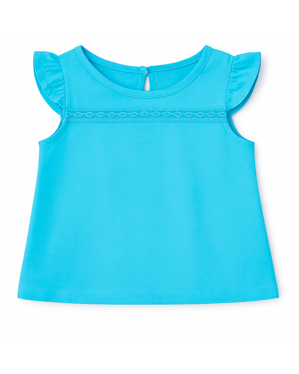 Blusa arandela bebe niña azul