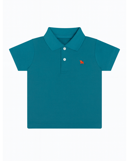 Polo basico Para niño Turquesa