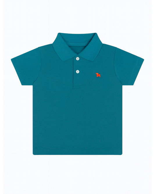 Polo basico Para niño Turquesa