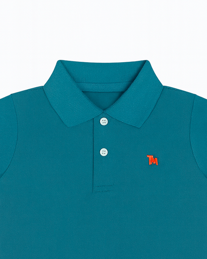 Polo basico Para niño Turquesa