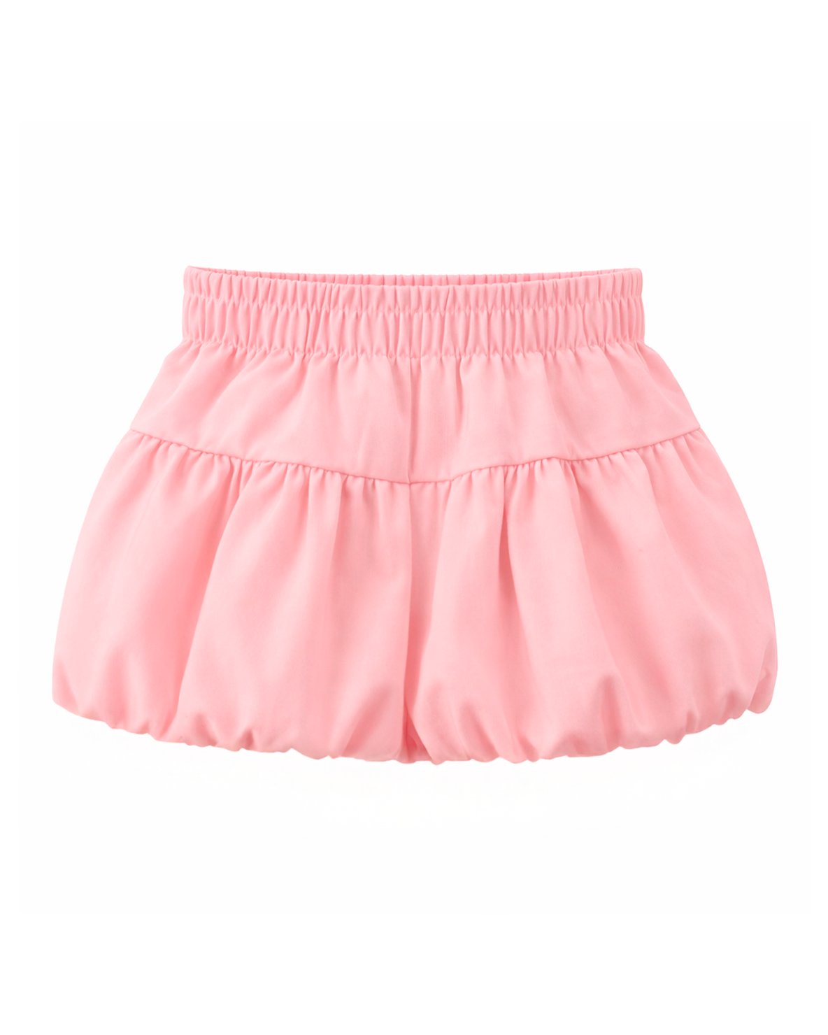 Falda Short Rosa con Cintura Elástica y Volumen
