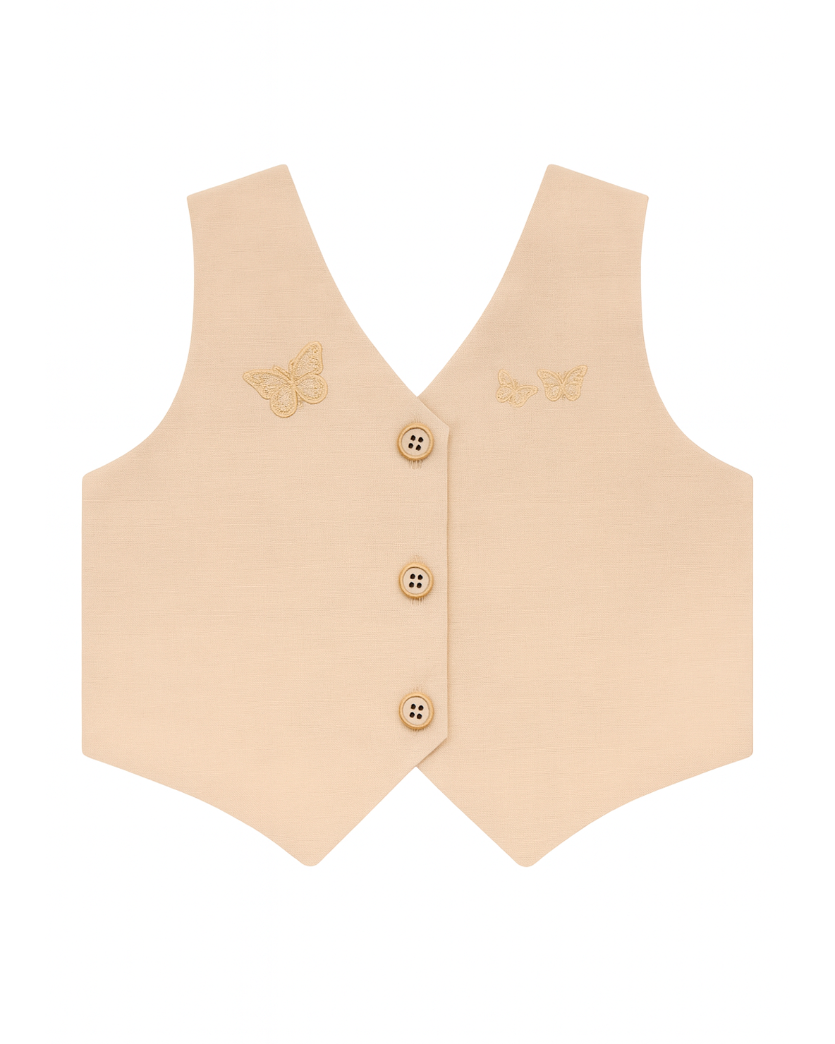 Chaleco Beige con Mariposas