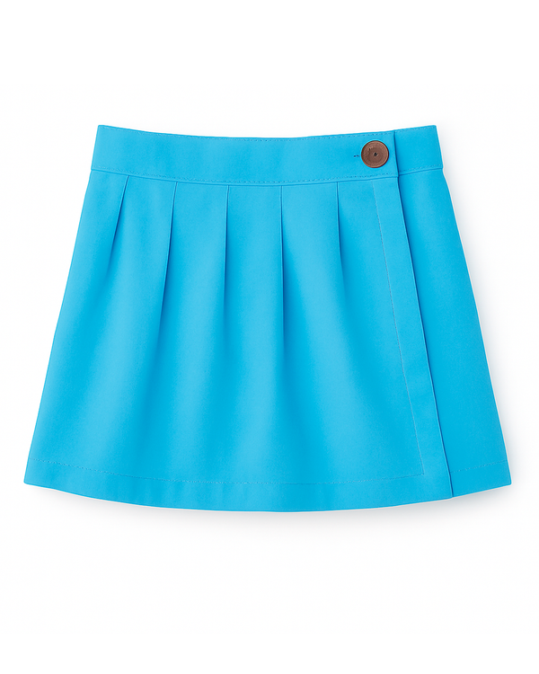 Falda short para niña azul cielo