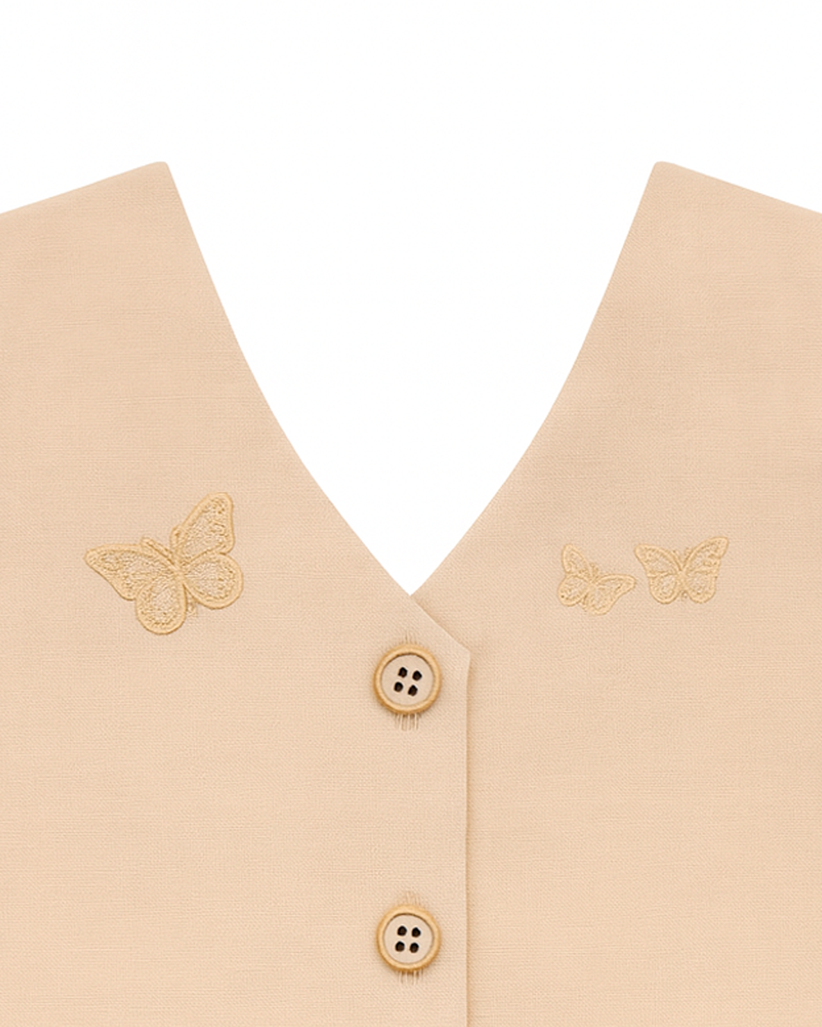Chaleco Beige con Mariposas