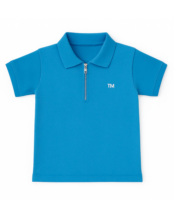 Polo manga corta para niño azul