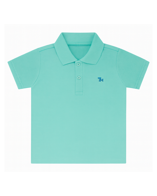 Polo básico para recien nacido niño Verde menta