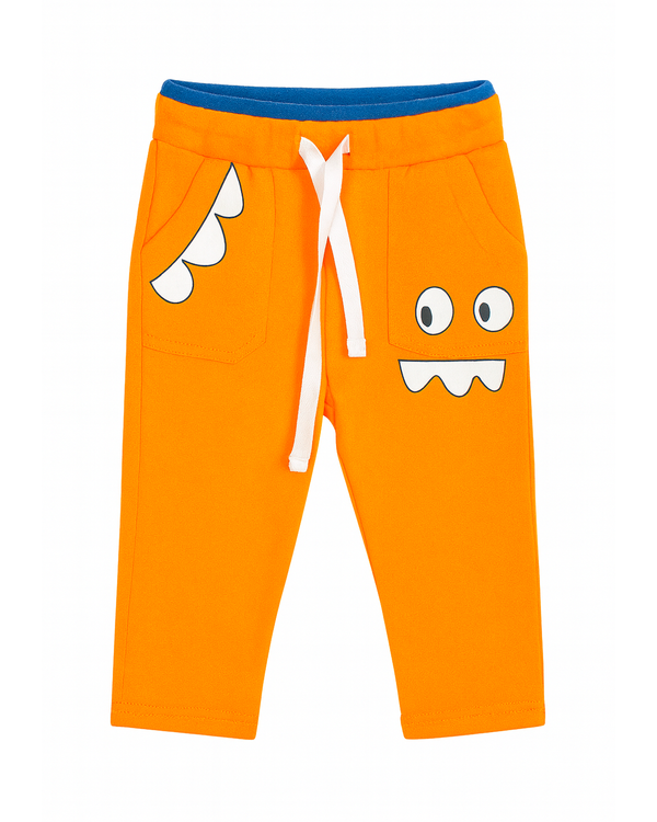 PANTALON JOGGER NIÑO NARANJA