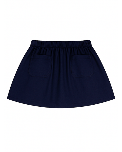 Falda azul marino básica