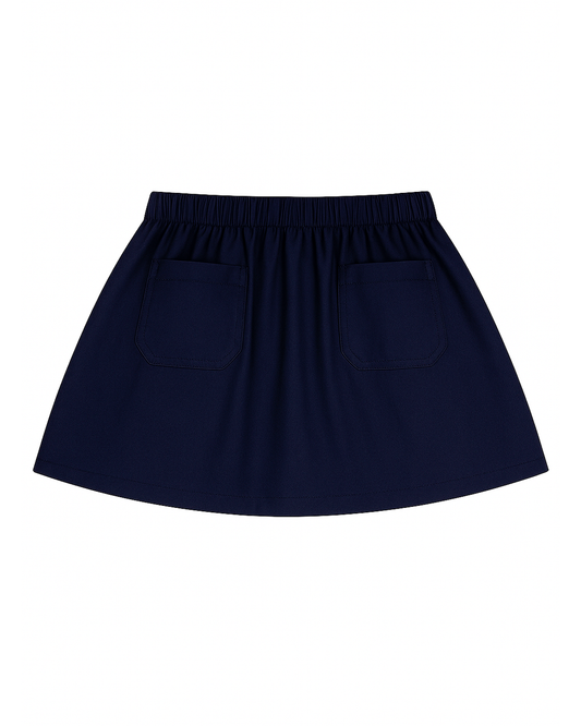 Falda azul marino básica