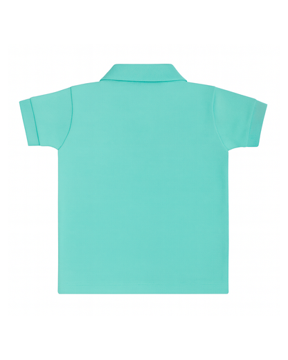 Polo básico para recien nacido niño Verde menta