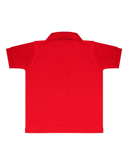 Polo básico para recien nacido niño Rojo