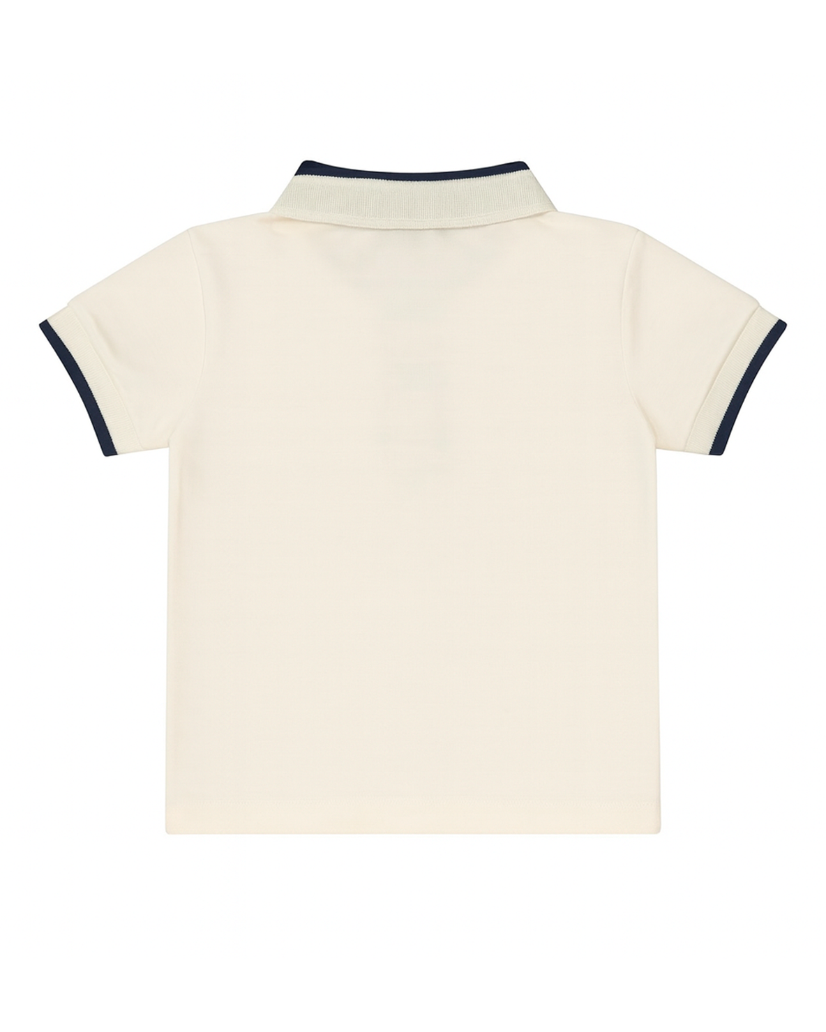 Polo Beige con Cuello Contrastado