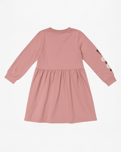 Vestido manga larga rosado