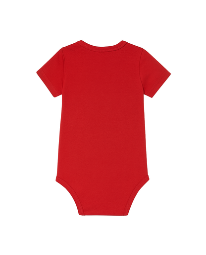 Body Rojo para Bebé Niño con Estampado de Dinosaurio y Vehículo
