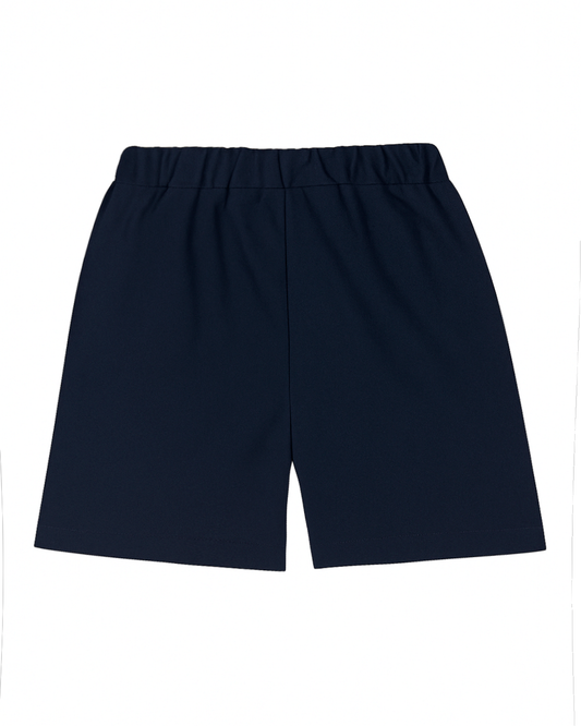 Falda Short Infantil Azul Marino con Nudo Frontal