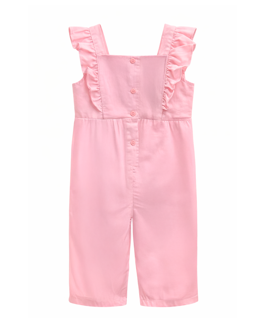 Enterizo Niña Lazo Decorativo Rosado