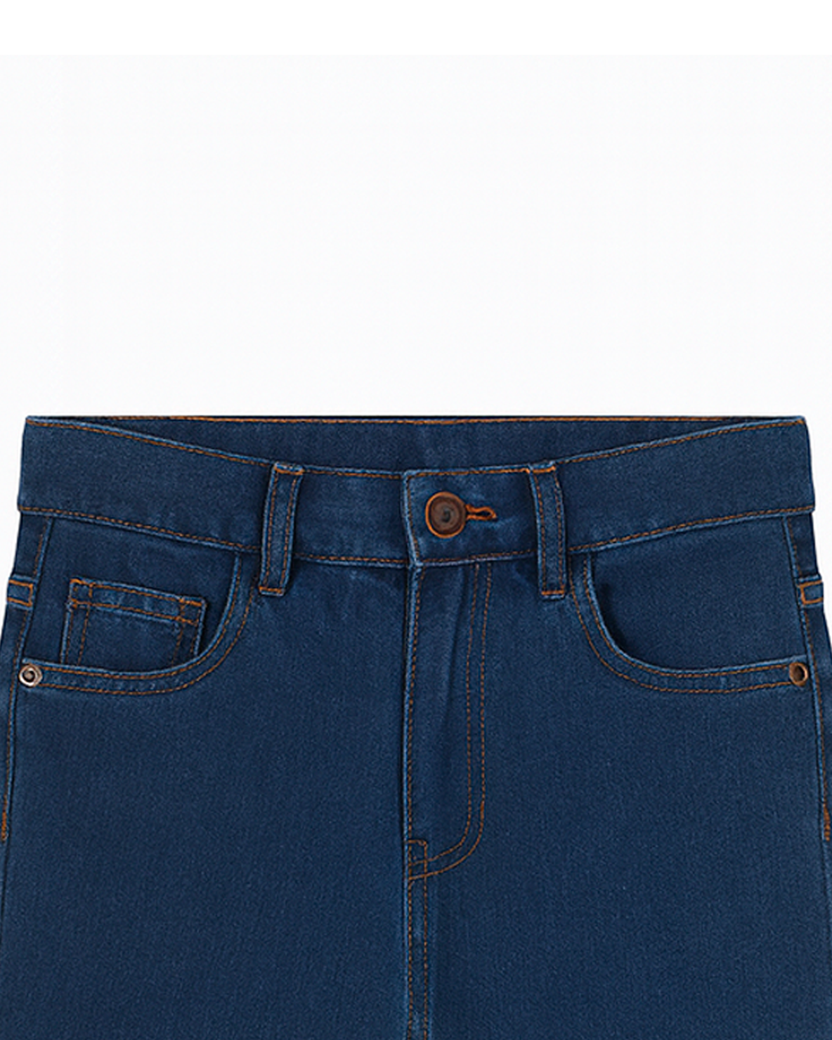 Pantalón de mezclilla azul clásico, corte recto