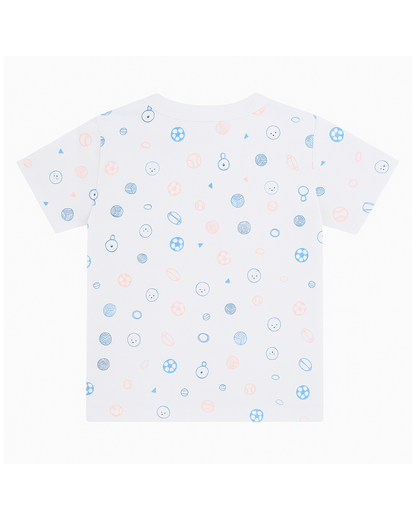 Camiseta Blanca Estampada Deportiva