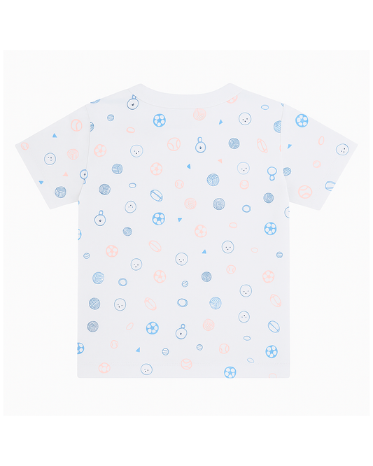 Camiseta Blanca Estampada Deportiva
