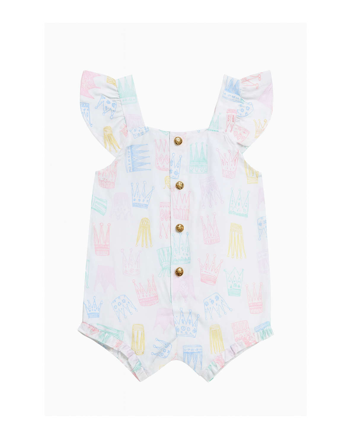 Blusa de Niña con Estampado de Coronas