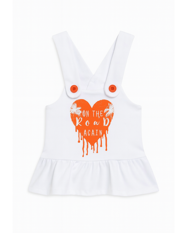 Blusa con Tirantes Cruzados Naranja