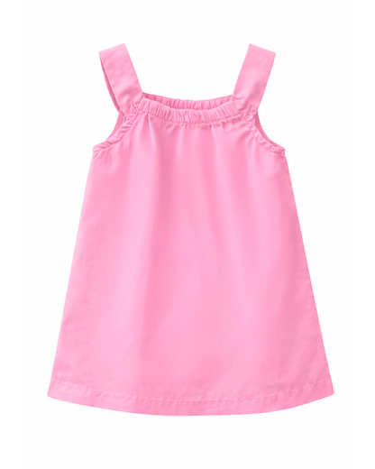 Vestido Infantil Rosa y Estampado Inferior
