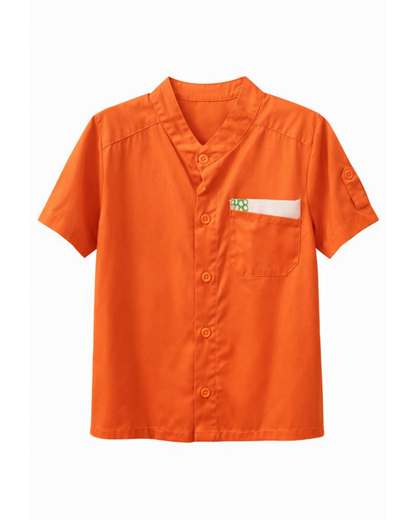 Camisa Infantil Naranja Tipo Mao