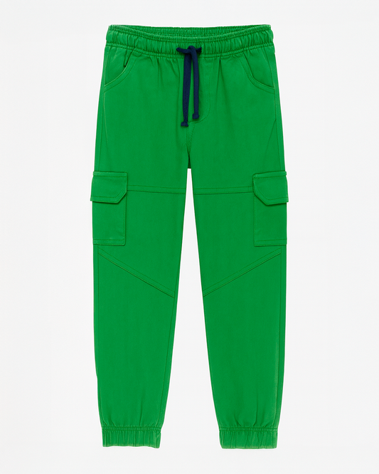 PANTALON BOLSILLO CARGO NIÑO OLIVA