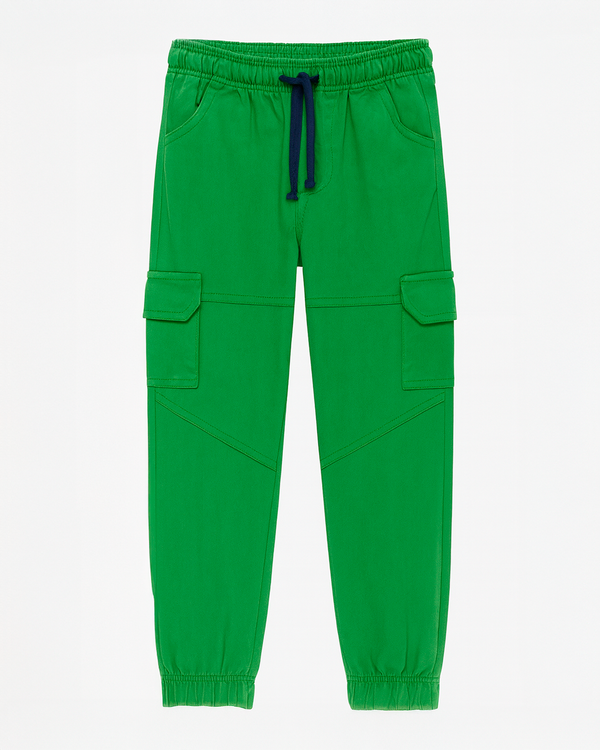 PANTALON BOLSILLO CARGO NIÑO OLIVA