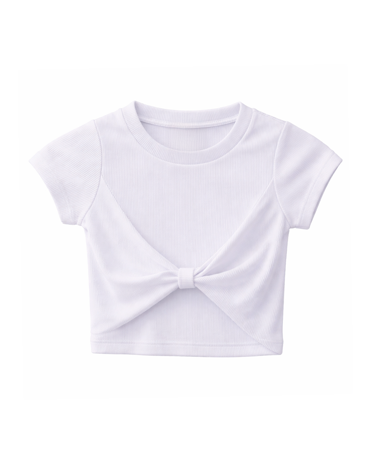 Blusa Infantil Blanca con Nudo Frontal