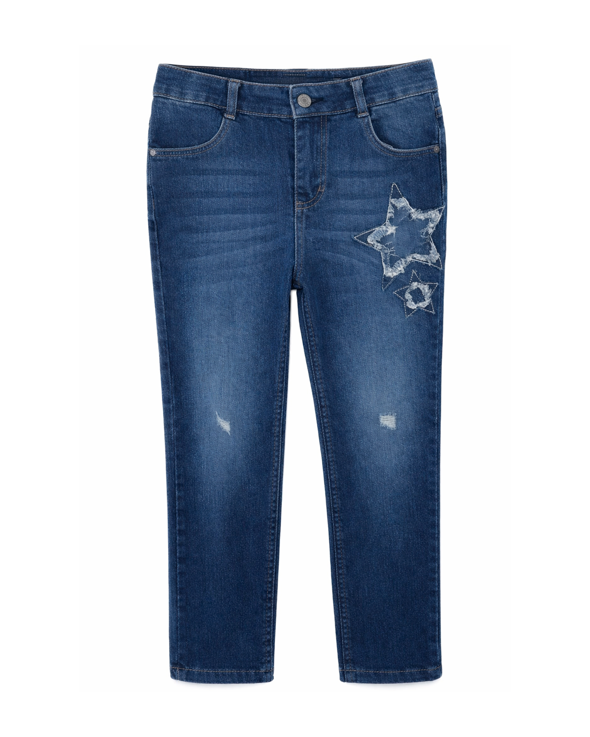 Jean niña denim con diseño de estrellas azul