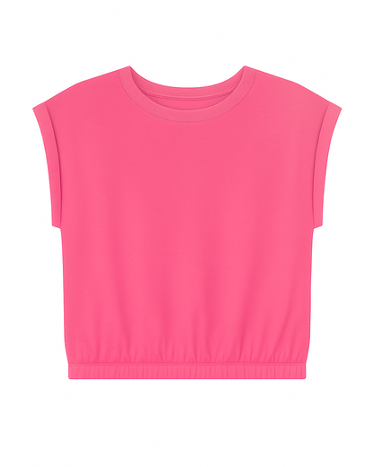 Blusa Infantil Fucsia con Estampado de Corazón