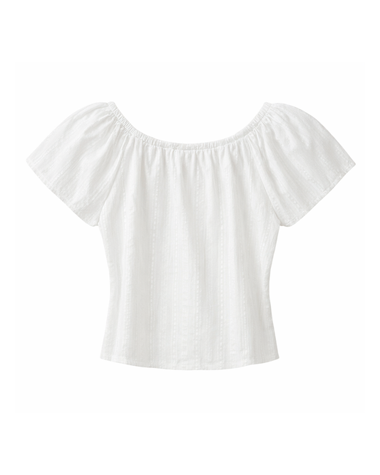Blusa Infantil Texturizada con Lazos Frontales