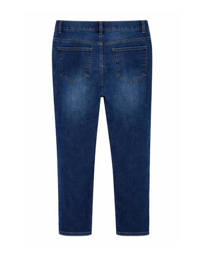 Jean niña denim con diseño de estrellas azul