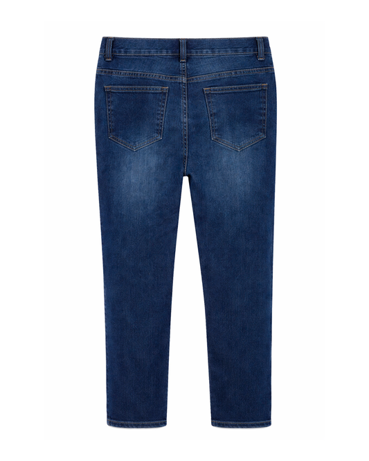 Jean niña denim con diseño de estrellas azul